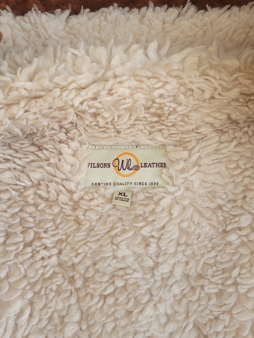 *Rare* Vintage Wilsons Leather Penny Lane Coat Faux Suede Embroidered Trim Boho - Picture 4 of 14